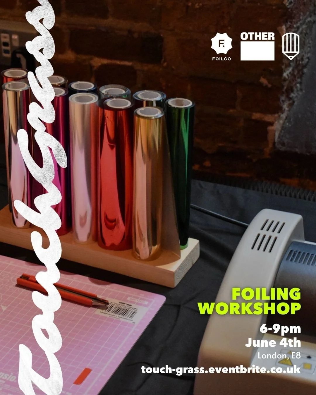 Join&nbsp;@foilcoltd at @studio404.world NEXT WEEK for a FREE interactive, hands-on workshop exploring the world of foil. Attendees will have the opportunity to experiment with our traditional hot foil press and see firsthand how the foils are applie