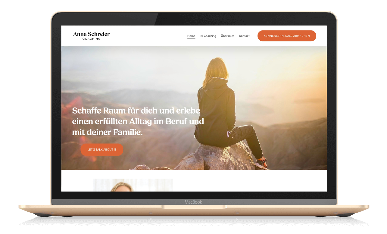 Anna Schreier Coaching Webseite