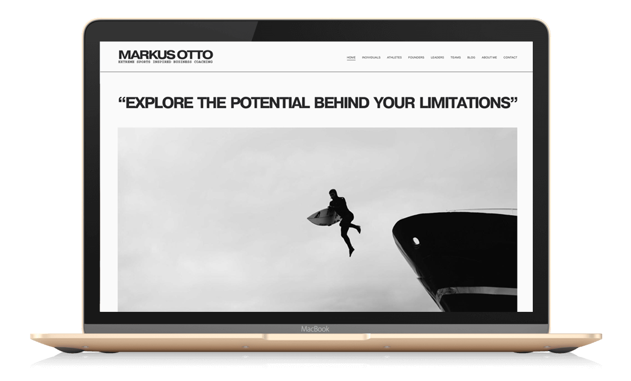 Webseite für Extreme Sports Inspired Business Coaching