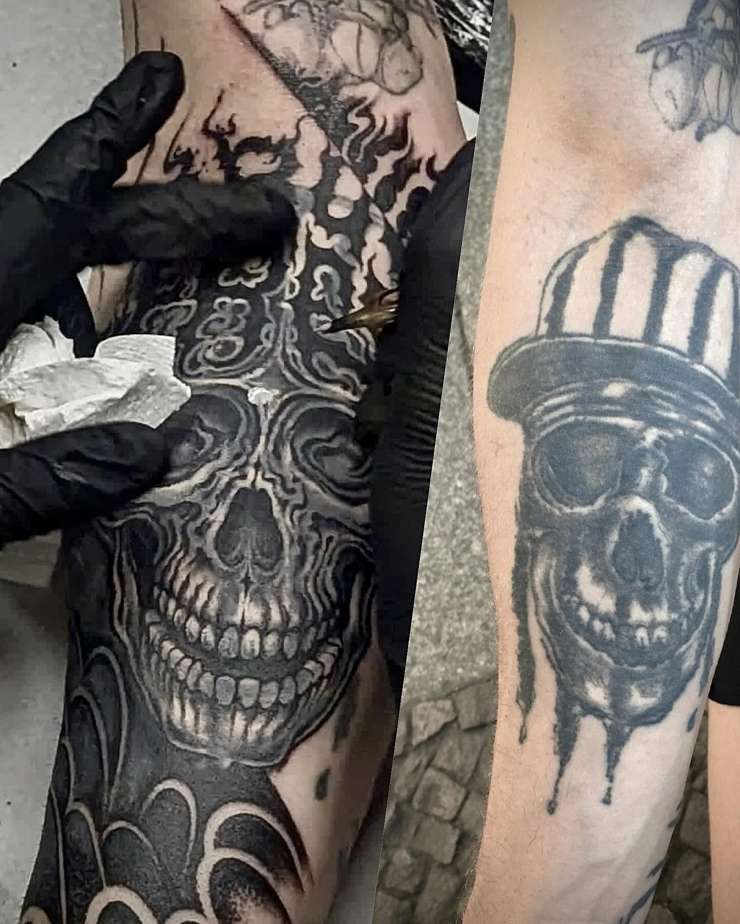 Sleeve Part II / Cover-Up + Upgrade in Progress 💀 @buntes.alatau 

#customtattoo #freehand #freehandtattoo #blackwork #blackworkers #tattooideas #tattoodesign #tattooworkers #berlintattoo #tattooberlin #berlintattooers #berlintattooartist #tattooed 