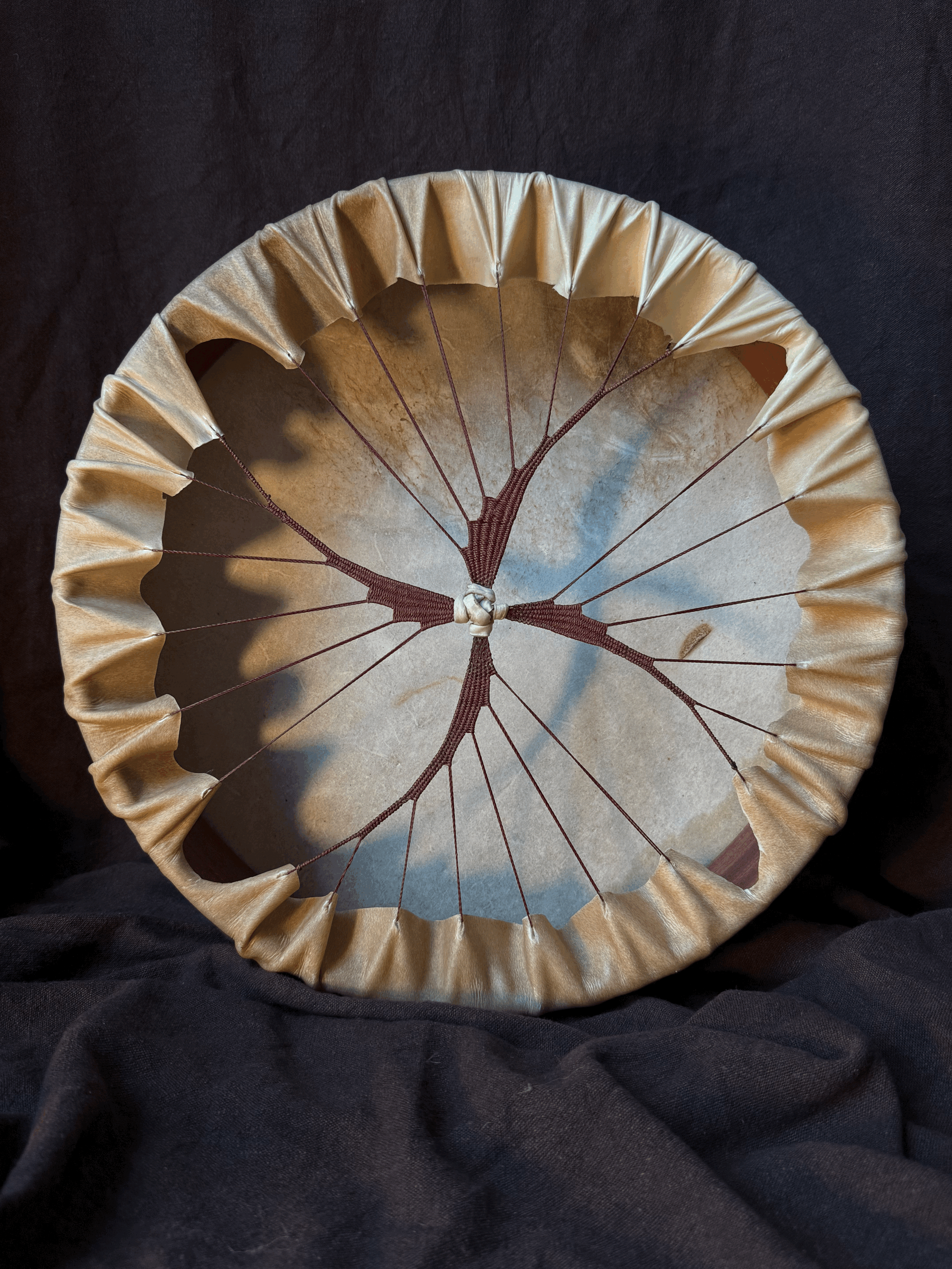 40cm cow and cherry wood drum