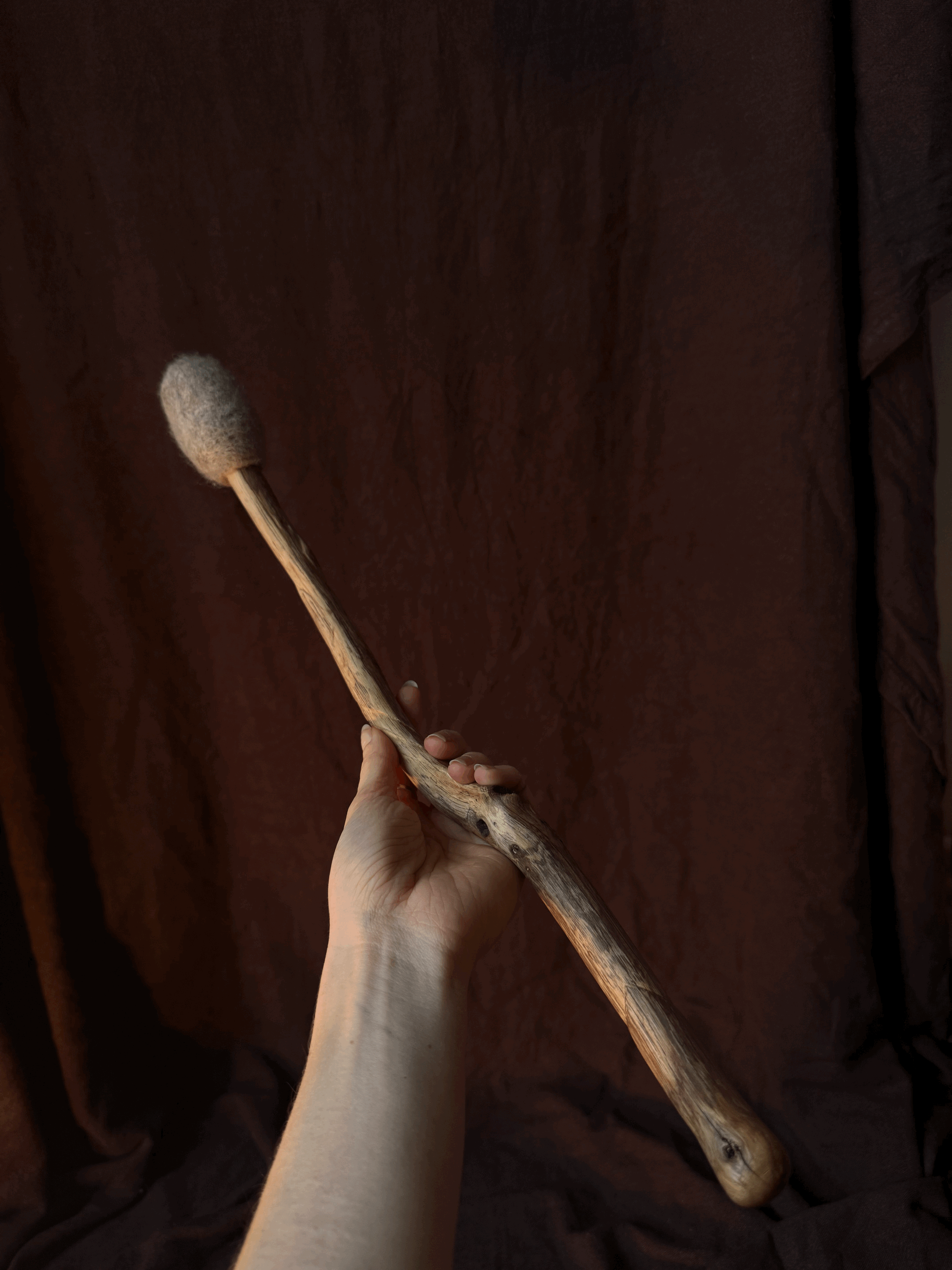 hand carved felt mallet