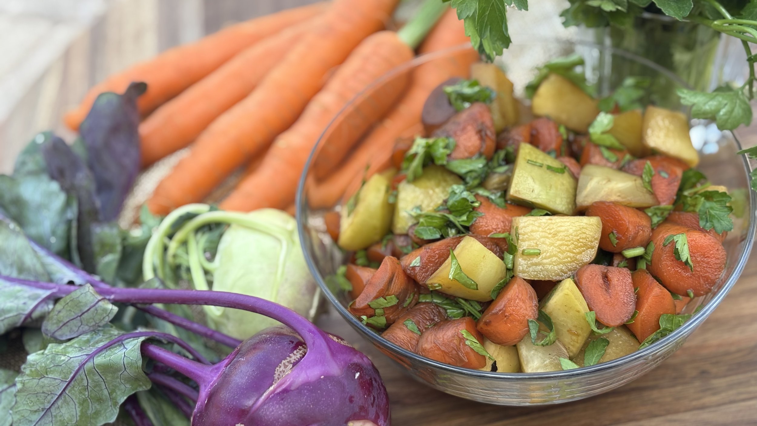 Glazed Kohlrabi & Carrots