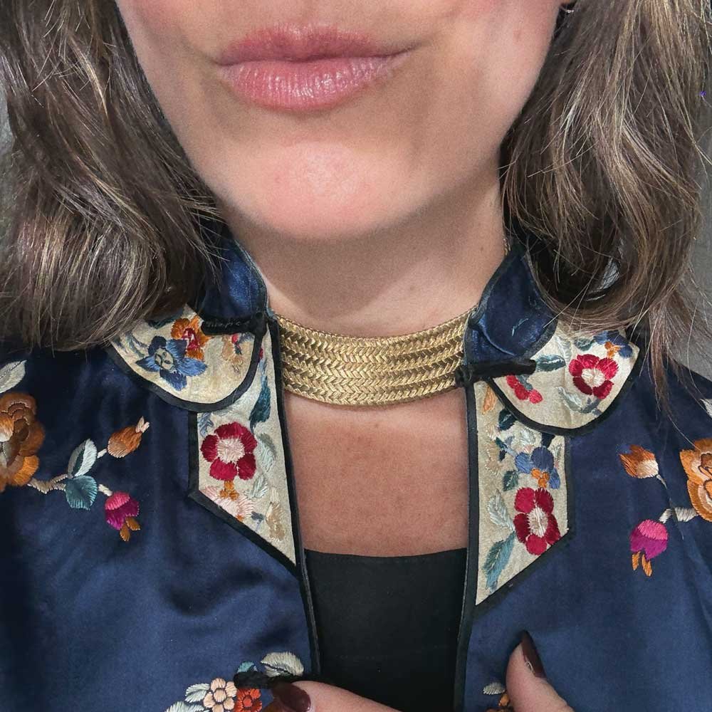 Italian Braided Collar Necklace