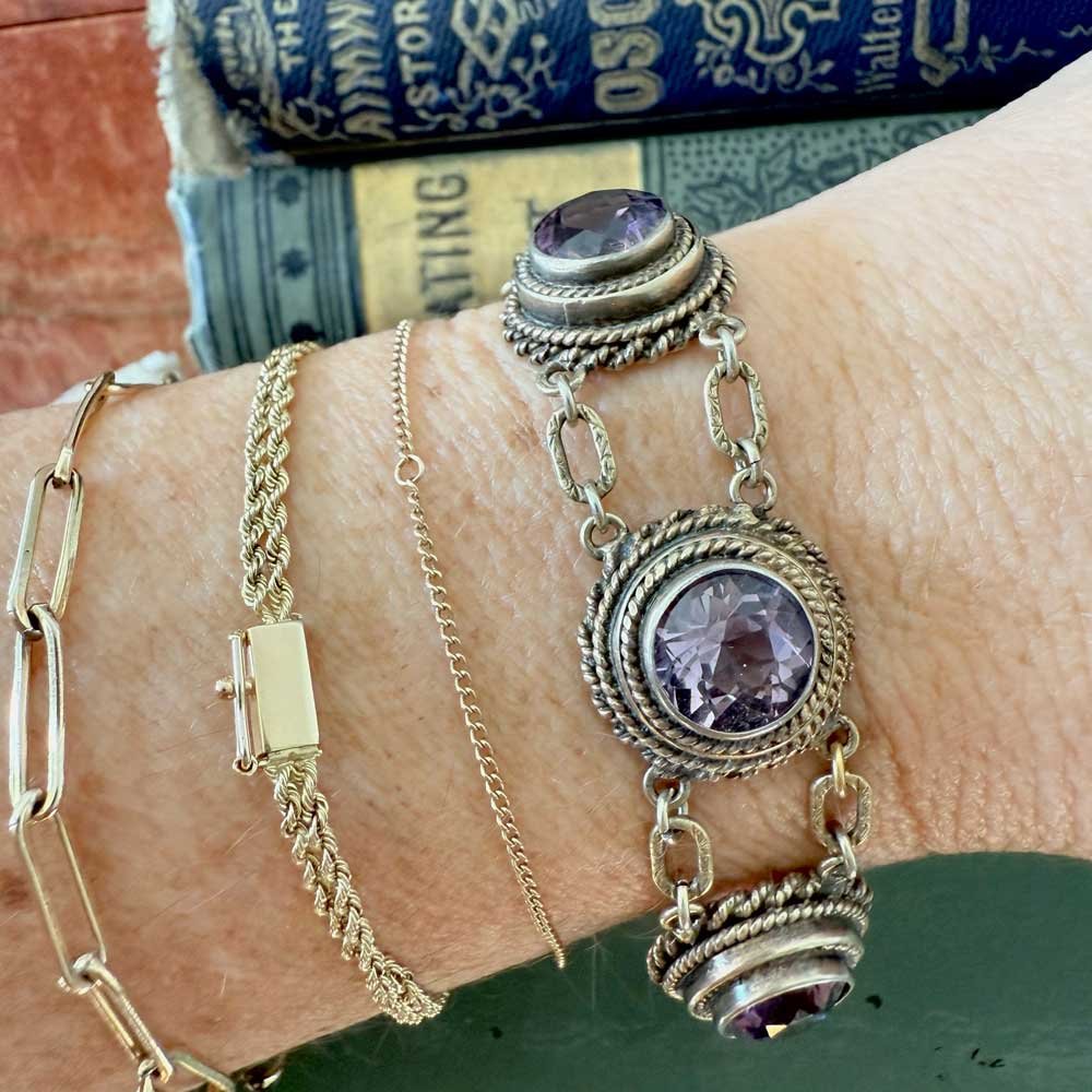 Rare Vintage Amethyst Bracelet