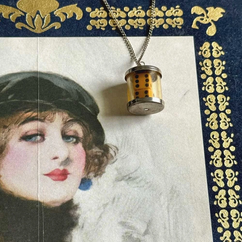 Rare Antique Dice Necklace