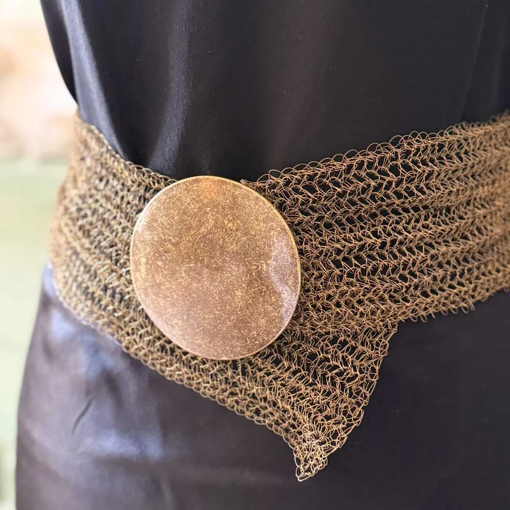 Rare Metal Mesh Bronze Belt