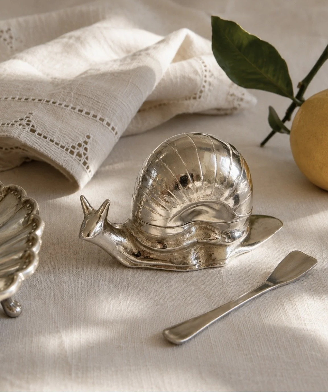 Vintage Snail Salt Cellar