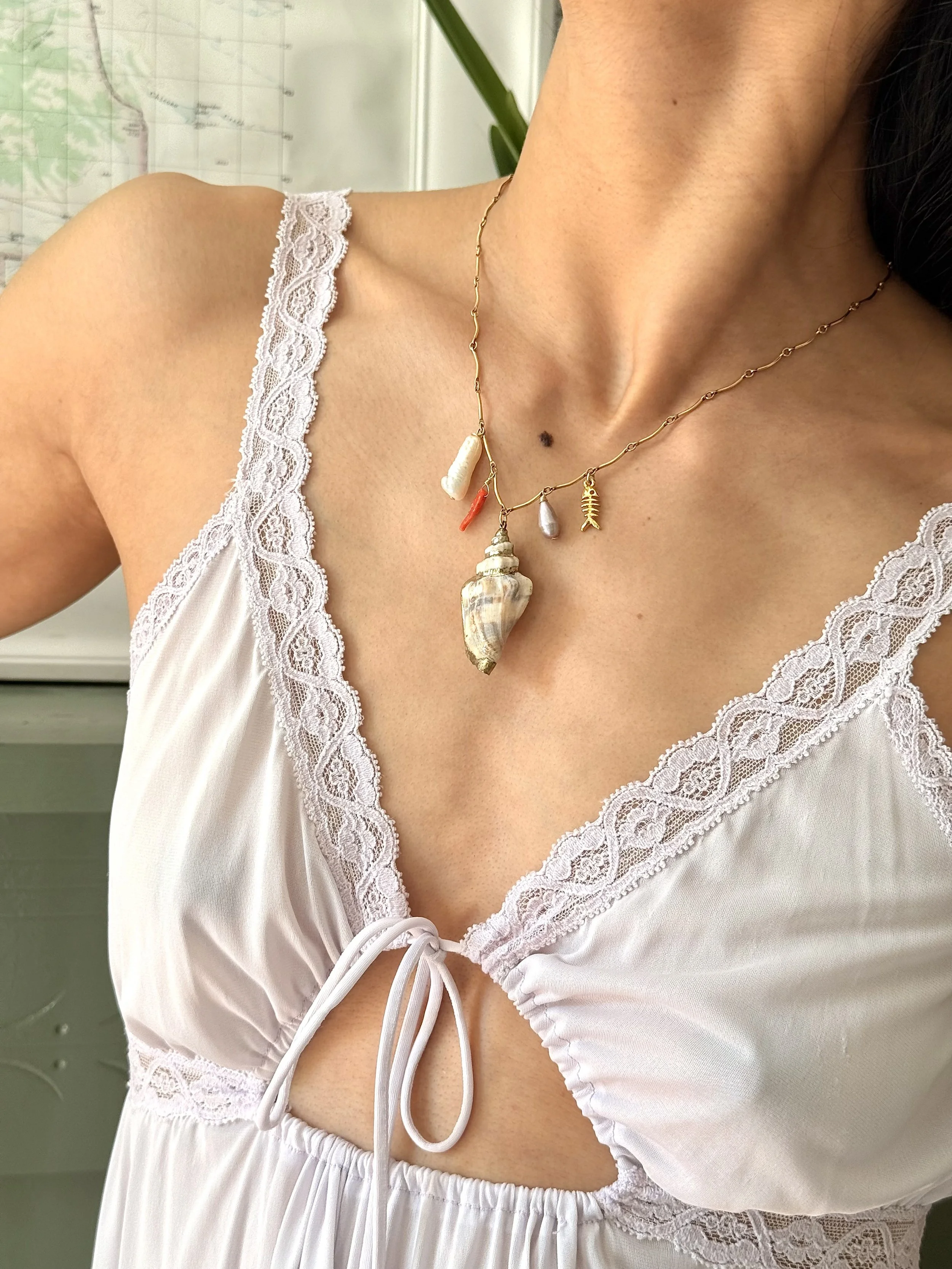 Handmade Coastal Charm Necklace