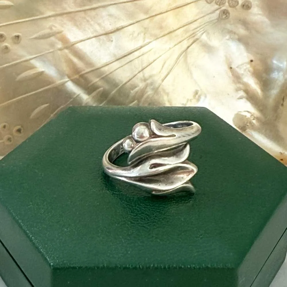 Vintage Sterling Tulip Ring