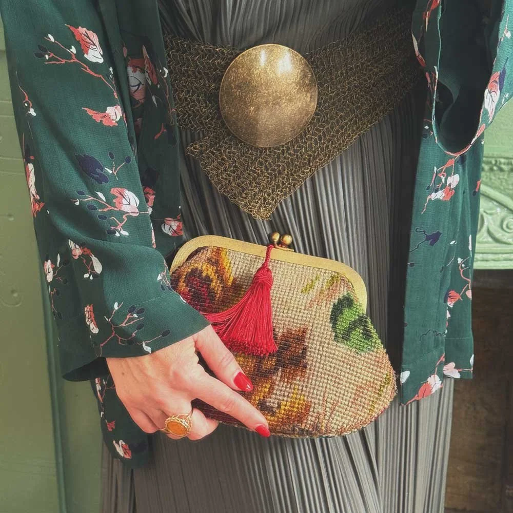 Vintage Tapestry Clutch