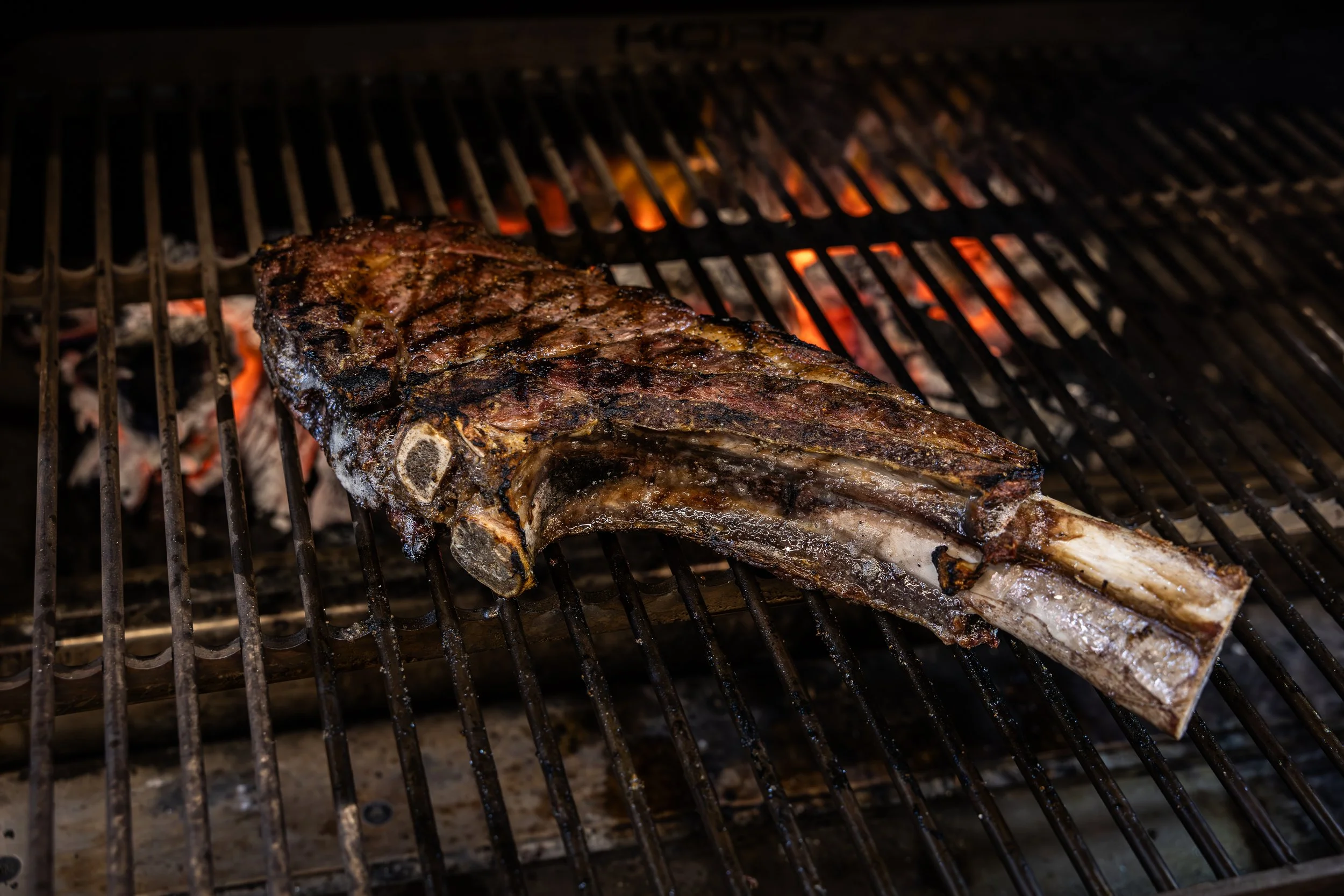 Signature beef filet on the charcoal Josper grill at NAAMA fine dining restaurant, Marrakech