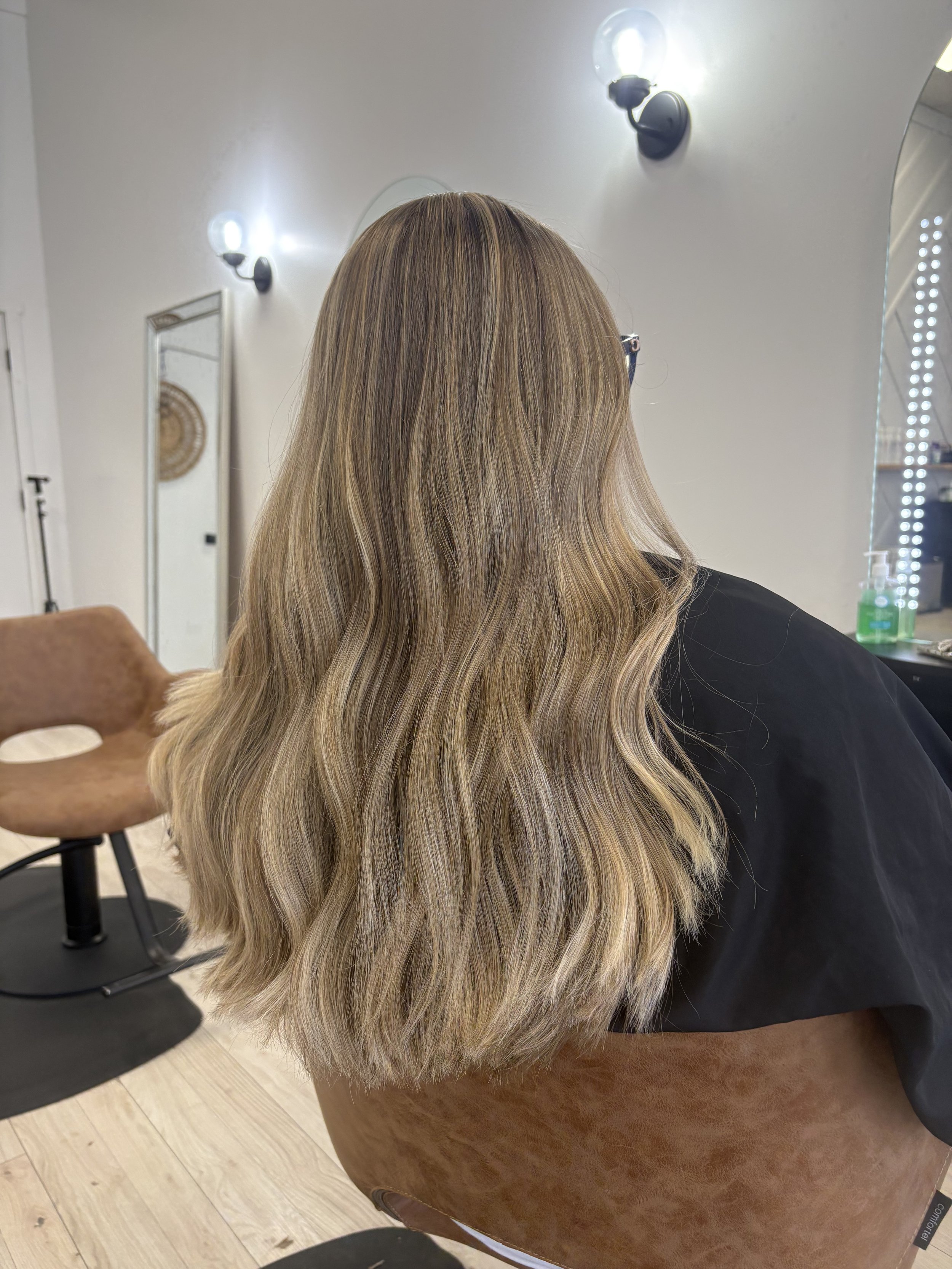 Balayage on long hair at Salon 488 walpole nh