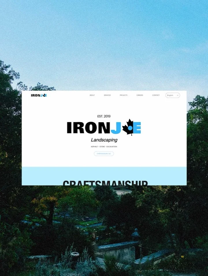 Strong. Professional. Built to last. 🛠️
 Recently launched the new website for Iron Joe Inc. &mdash; a digital presence that matches the quality of their work.

With an already solid logo, I created a cohesive creative suite with bold typography, a 