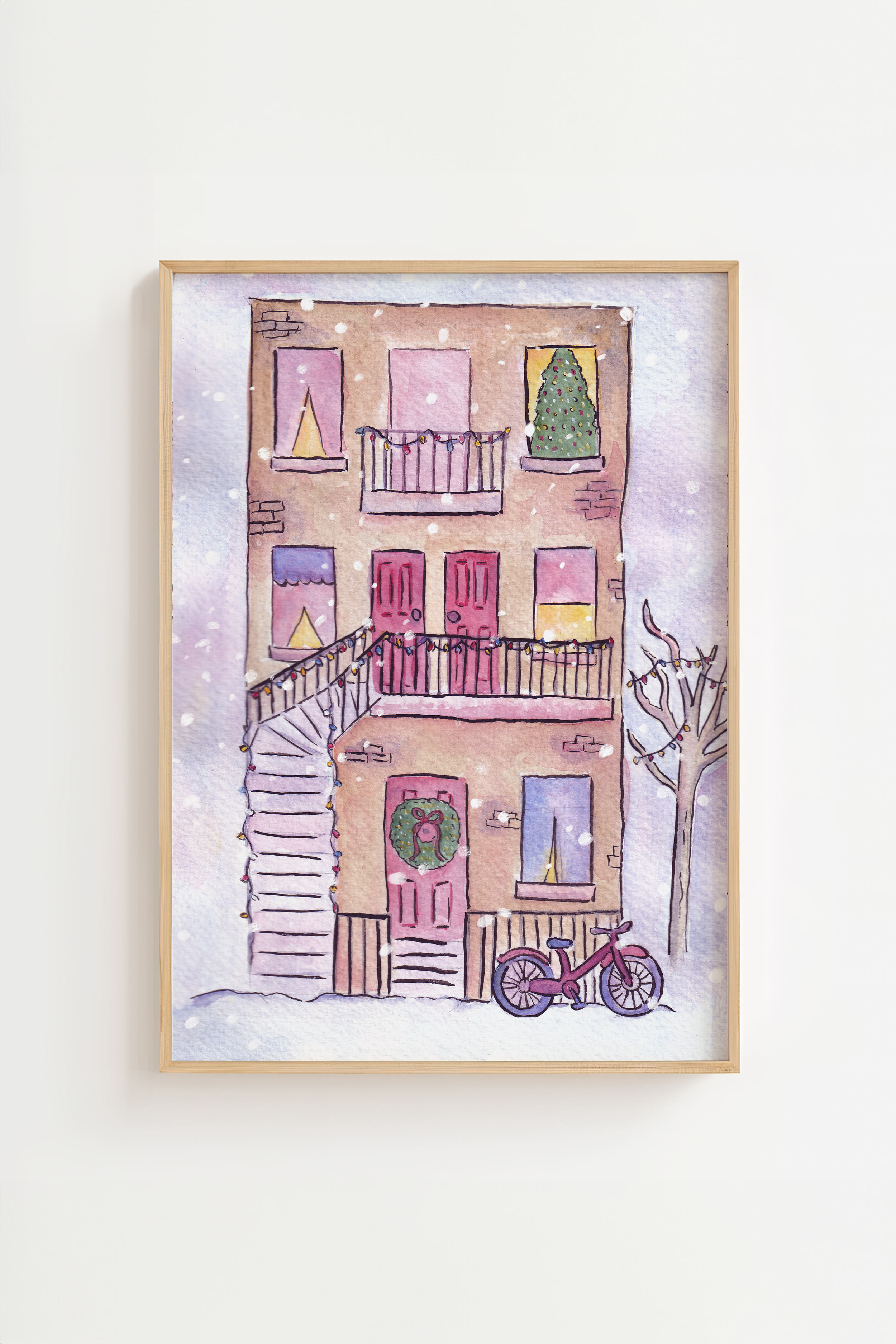 "Noël sur le Plateau" Art Print