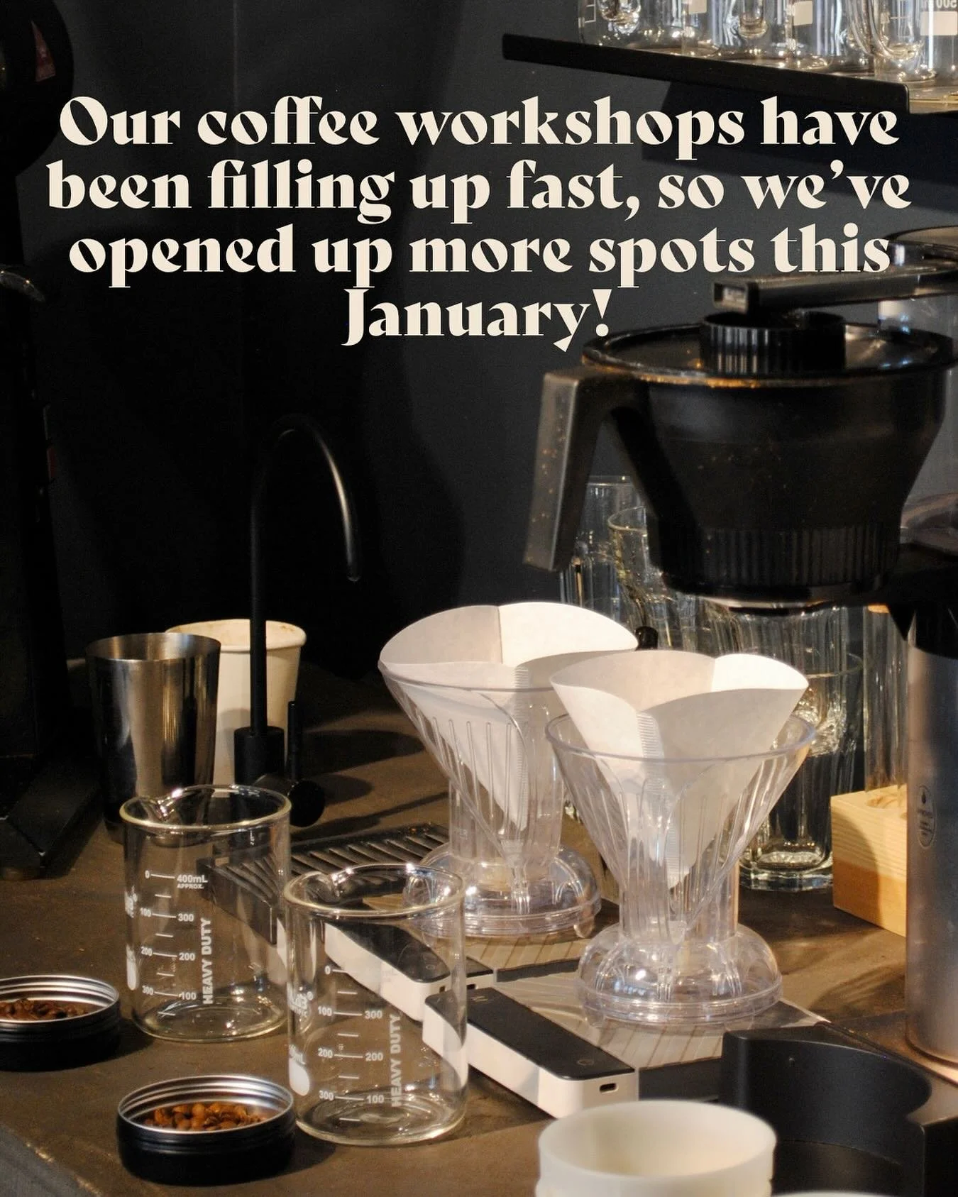 ✨ January Classes Update! ✨
Our latest round of classes nearly sold out within the first hour&mdash;thank you for the amazing response!
We&rsquo;ve added extra dates for our Home Barista course&mdash;the perfect gift for anyone looking to master thei