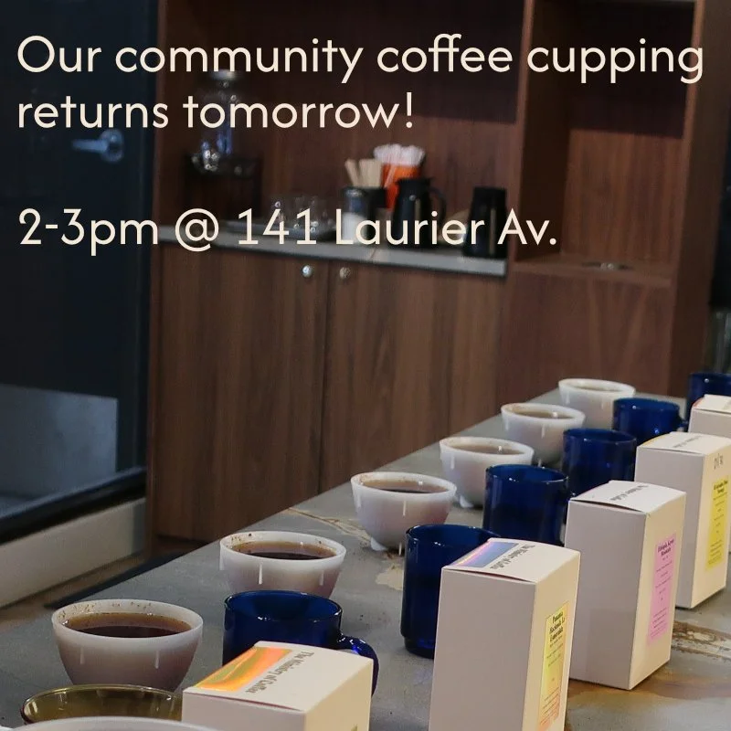Looking for something different to do with a loved one?

Want to surround yourself with other coffee lovers?

Join us at 141 Laurier Av. for our community coffee cupping, featuring three new and exciting releases from Colombia.

#coffee #valentinesda