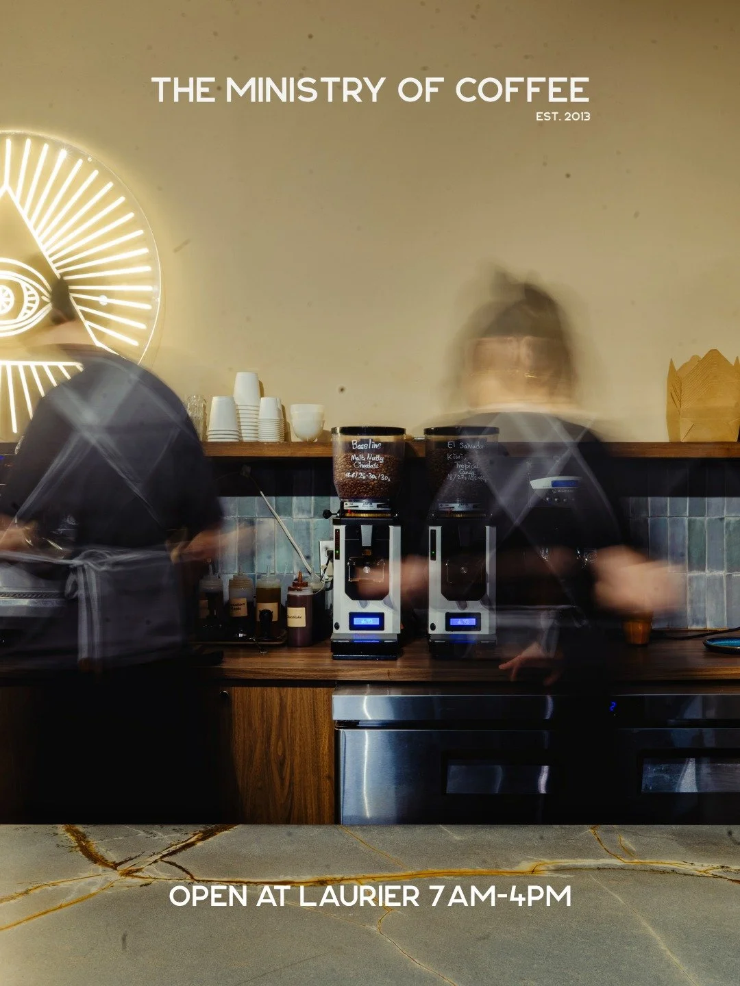 Open today from 7am&ndash;4pm.

Stop in for your morning coffee, a midday lunch, or a pastry to ease into the afternoon. 

We'll be here, brewing some of the best coffee in Ottawa.