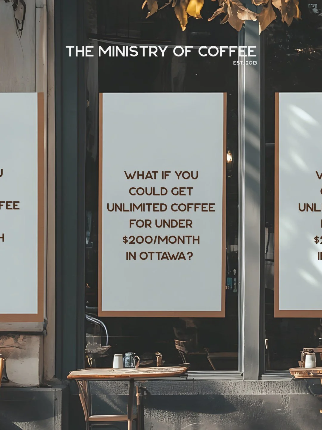 Coming SUMMER 2026, Ottawa ☕

Follow @theministryofcoffee for more updates as we get closer to launch.