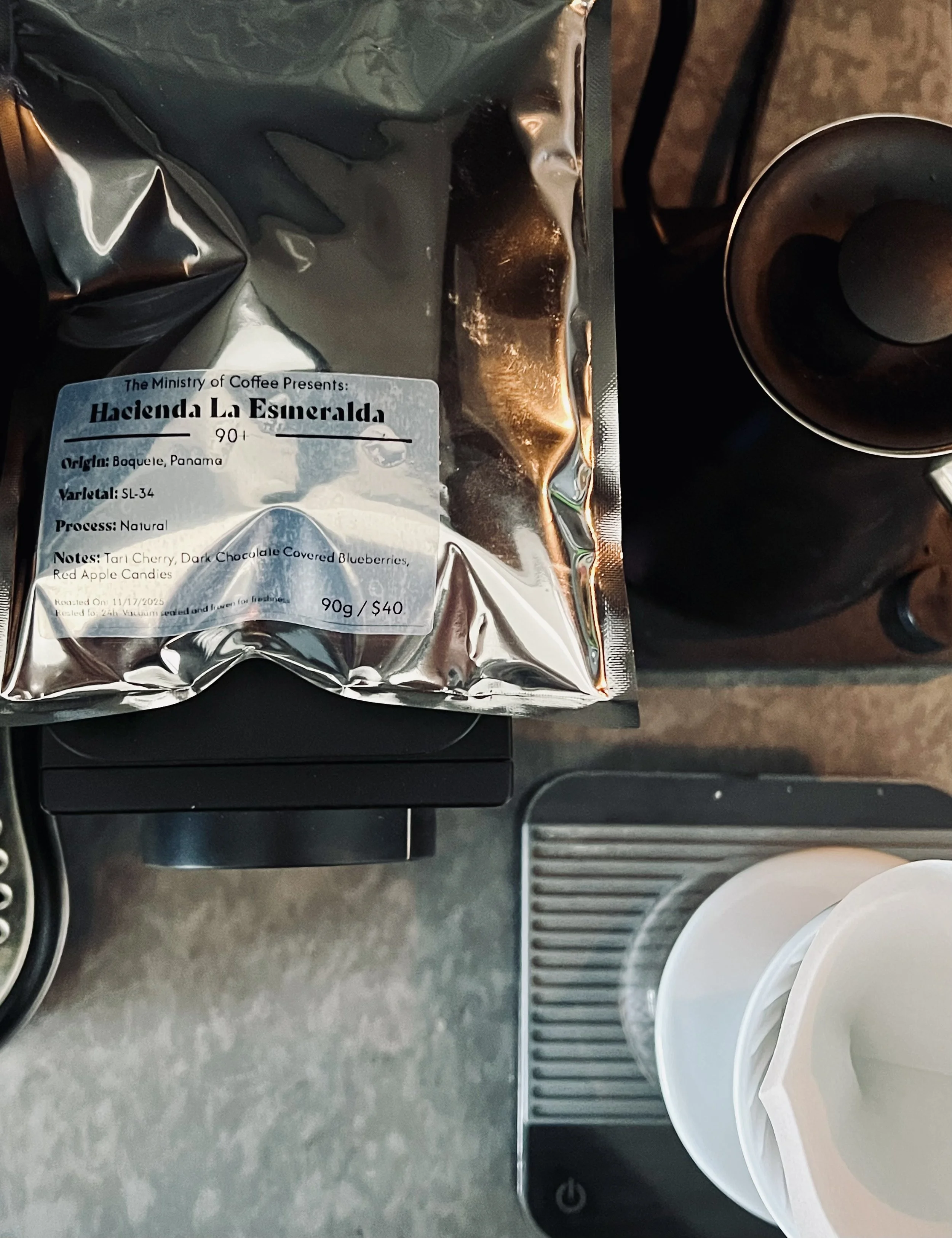 Photo of retail coffee from The Ministry of Coffee.