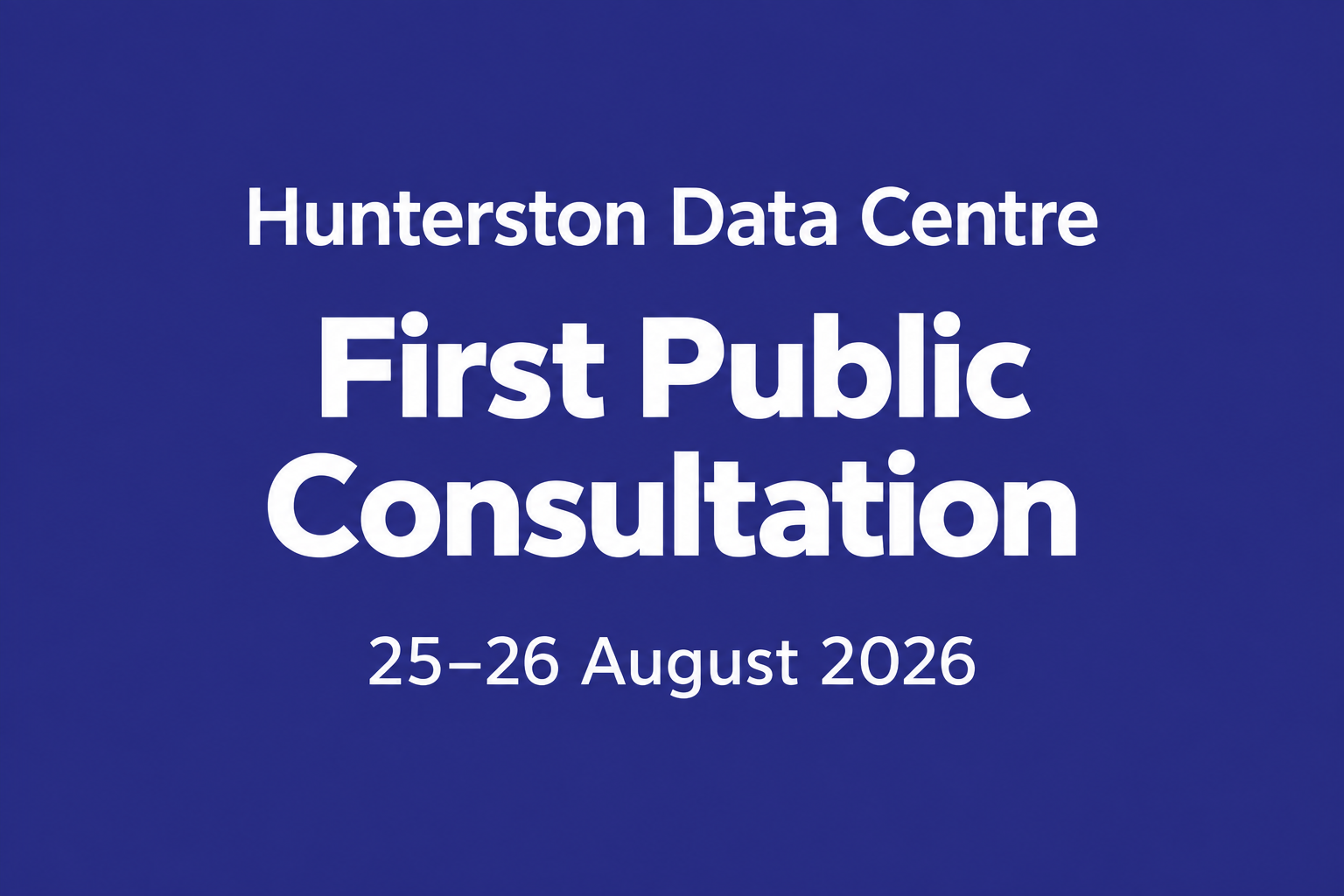 Hunterston Data Centre: First Public Consultation Notice