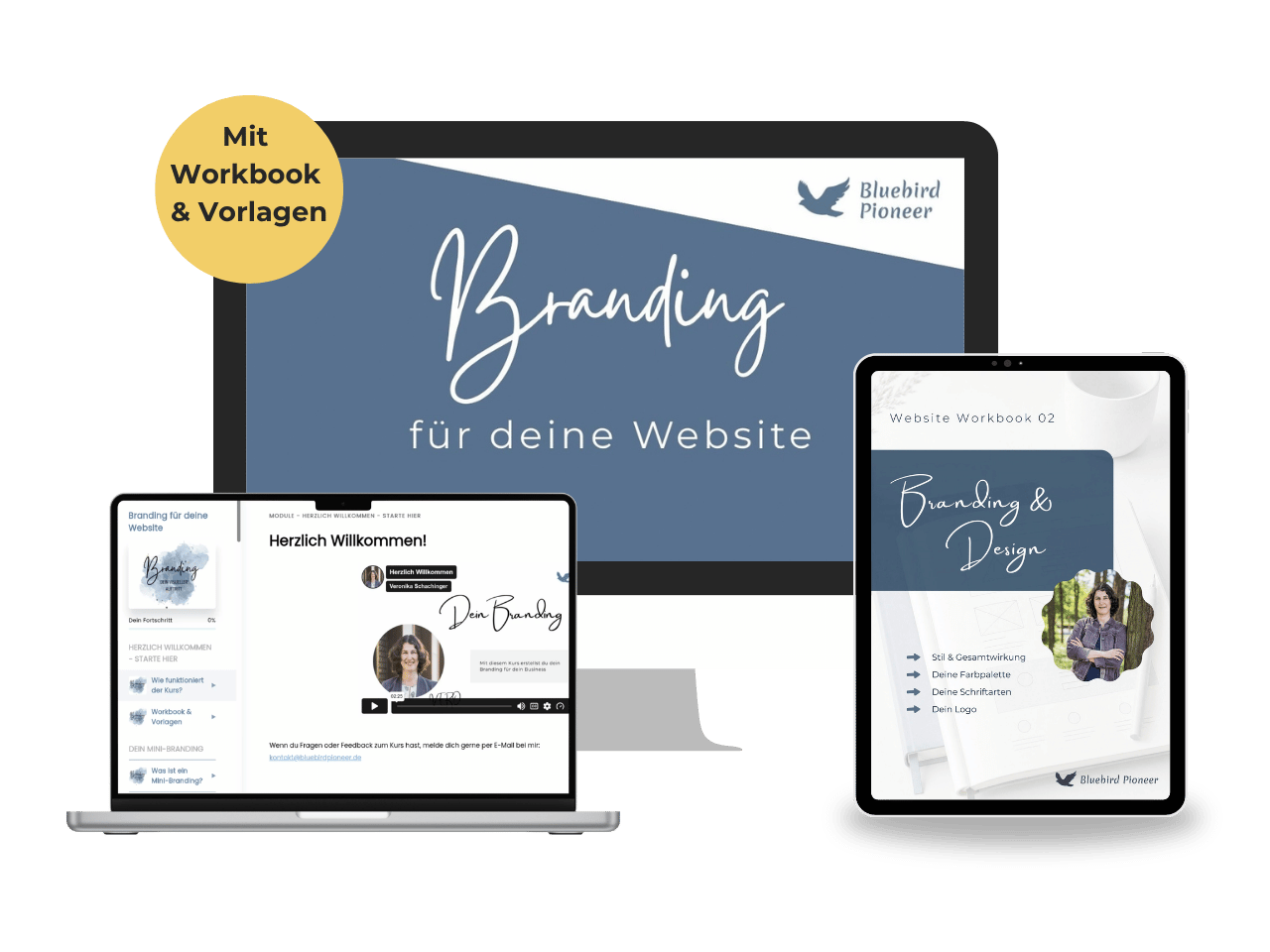 Mockup meines Kurses "Branding für deine Website"
