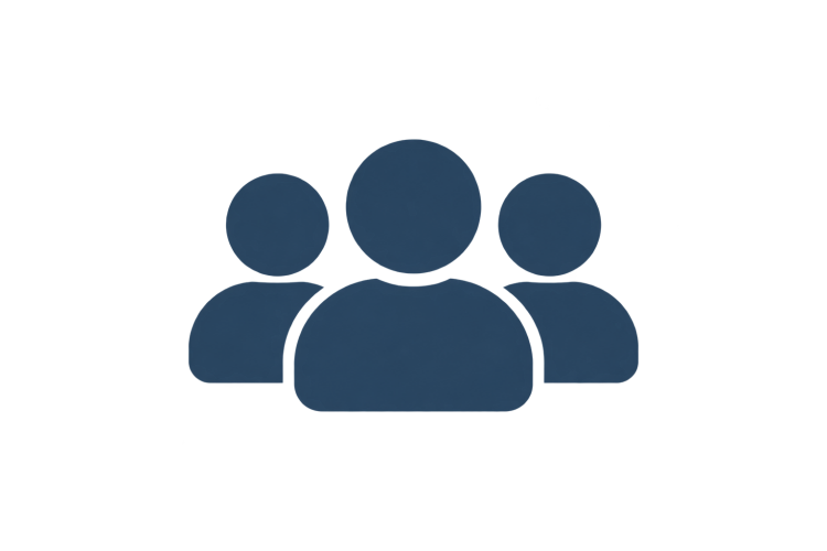 Grafik einer Personengruppe als Symbol für Zielgruppe