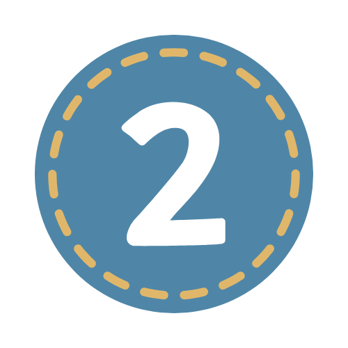 Bild von der Zahl 2 in einem blauen Kreis