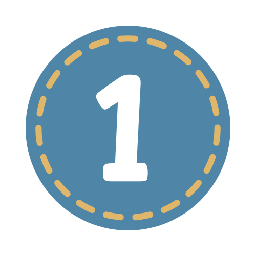 Bild von der Zahl 1 in einem blauen Kreis