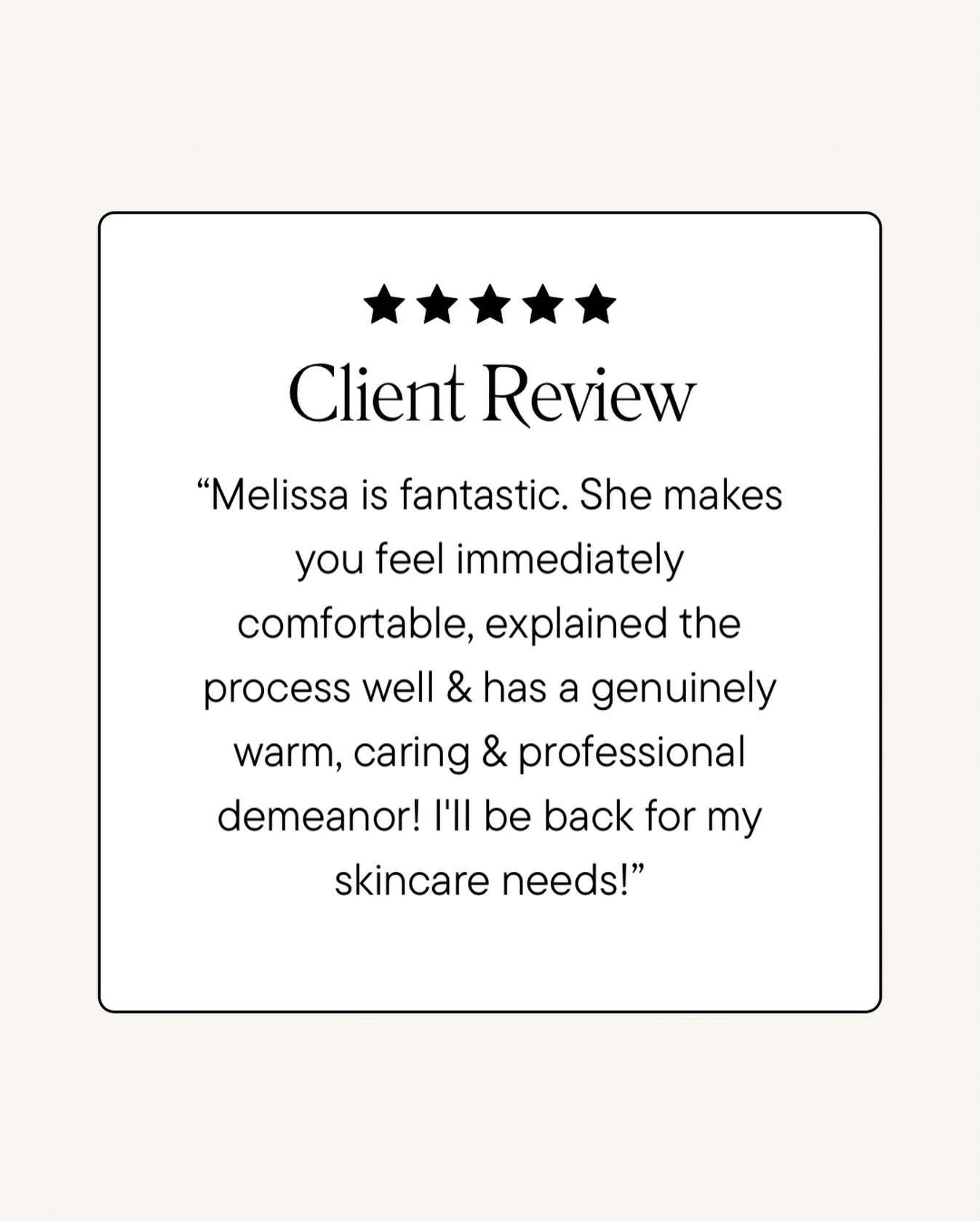 Nothing makes my day more than hearing this from a first-time patient 🤍

Creating a space where you feel informed, comfortable, and truly cared for is always the goal.

⭐️⭐️⭐️⭐️⭐️

If you&rsquo;ve been thinking about booking, I&rsquo;d love to see y