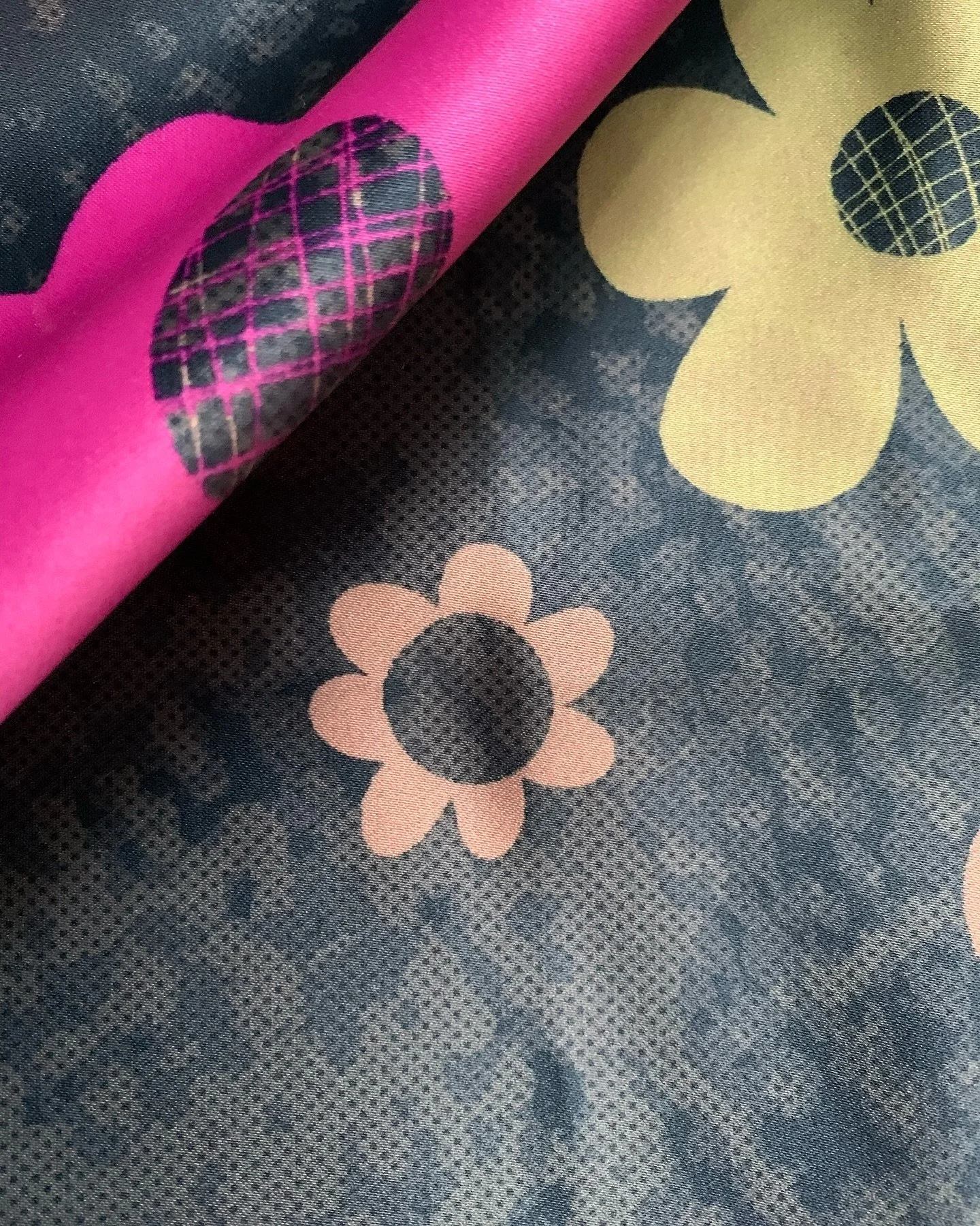 Shes the star of the show! 

A once neglected blanket box has now been transformed into a bright and bold box of surprises!!!
Geek alert but I generated and printed the fabric onto a deadstock satin and upholstered the lid. The paint also came up sea