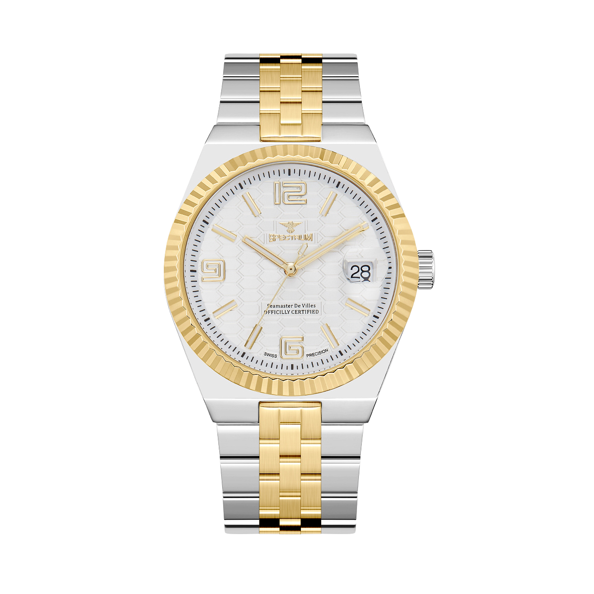 Stainless Steel MEN's Two Tone Gold Watch - S17107M-6