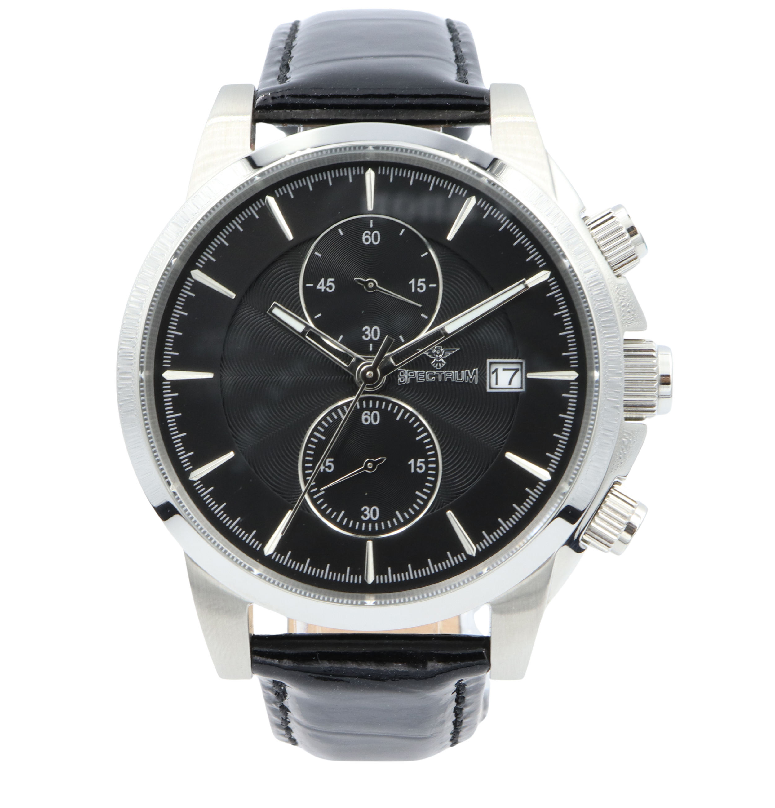 Multidimensional Leather Men's Black Watch - S23070M-4