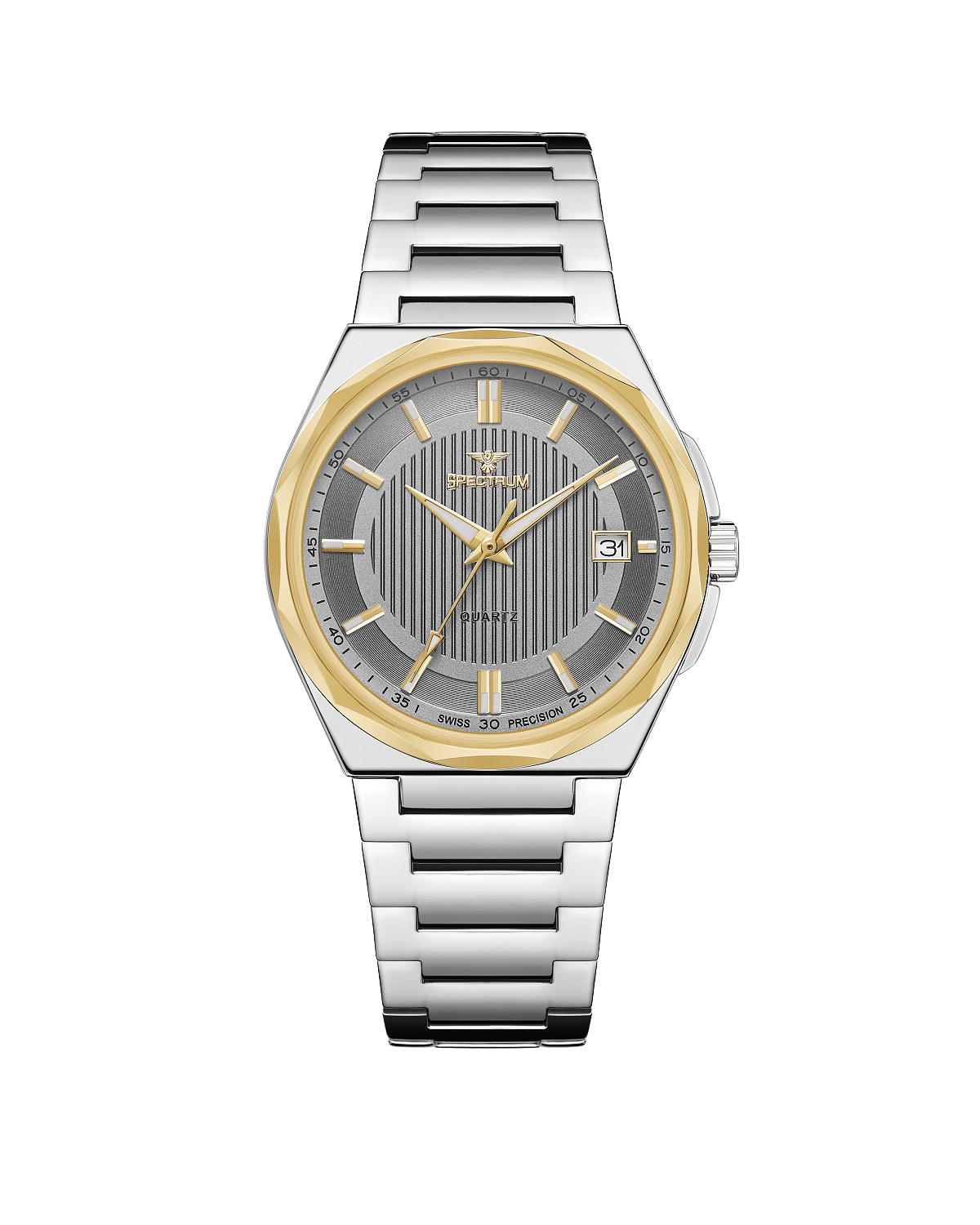 Stainless Steel MEN's Two Tone Gold Watch - S17074M-7