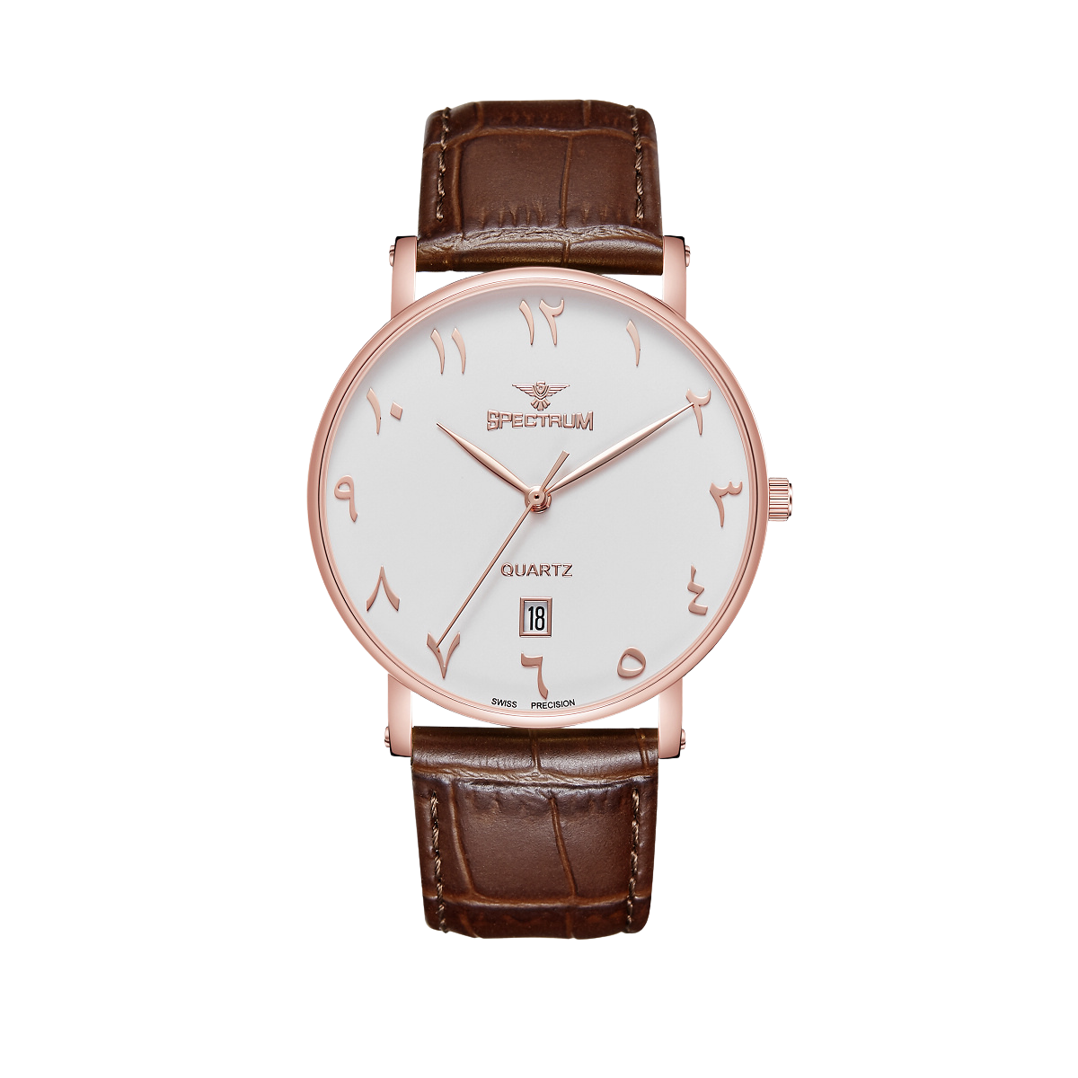 Leather MEN's Brown Watch - S17097M-4