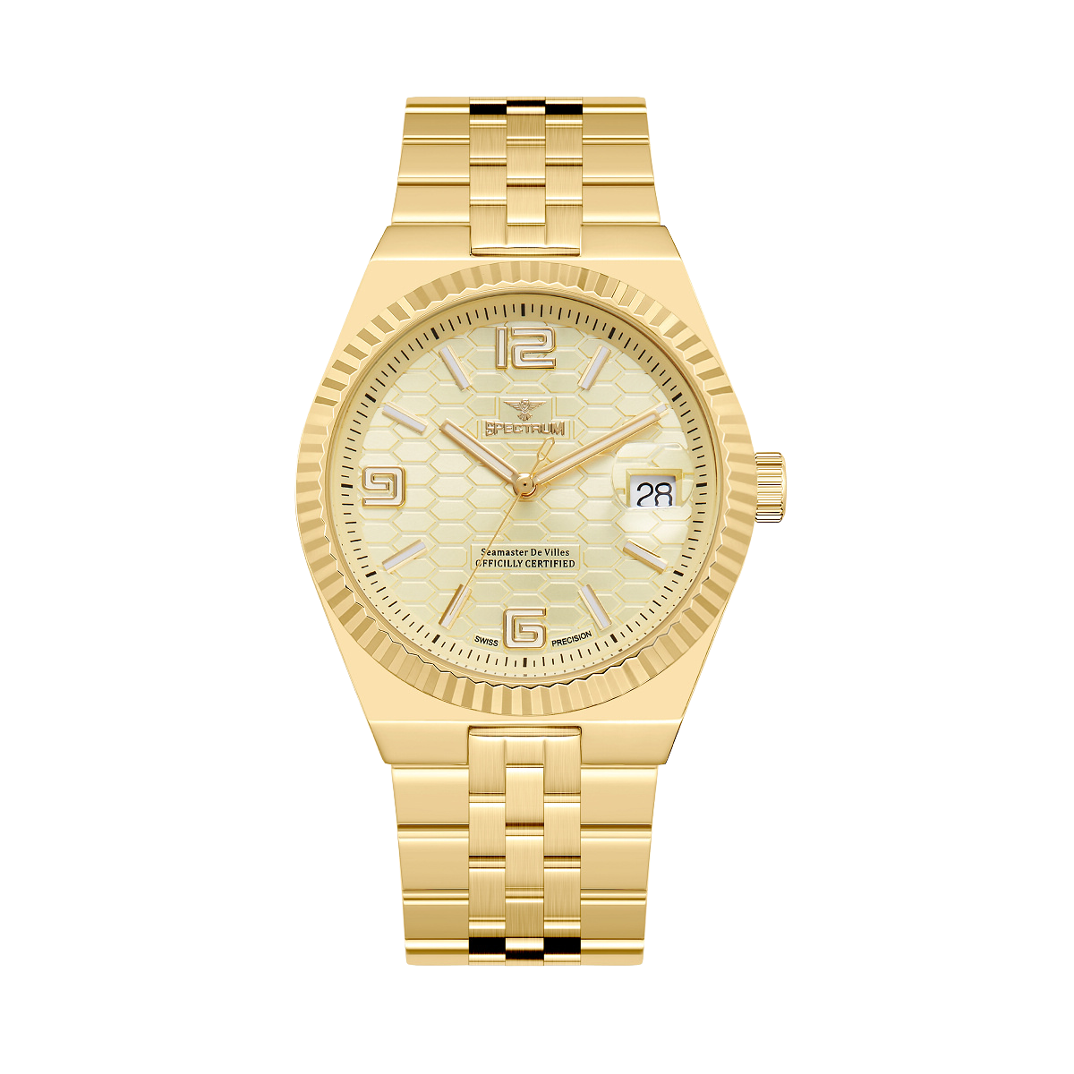 Stainless Steel MEN's Gold Watch - S17107M-1