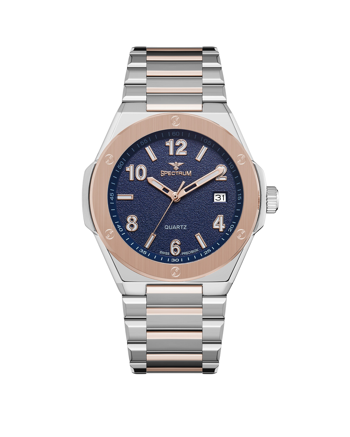 Stainless Steel MEN's Two Tone Rose Watch - S17071M-6