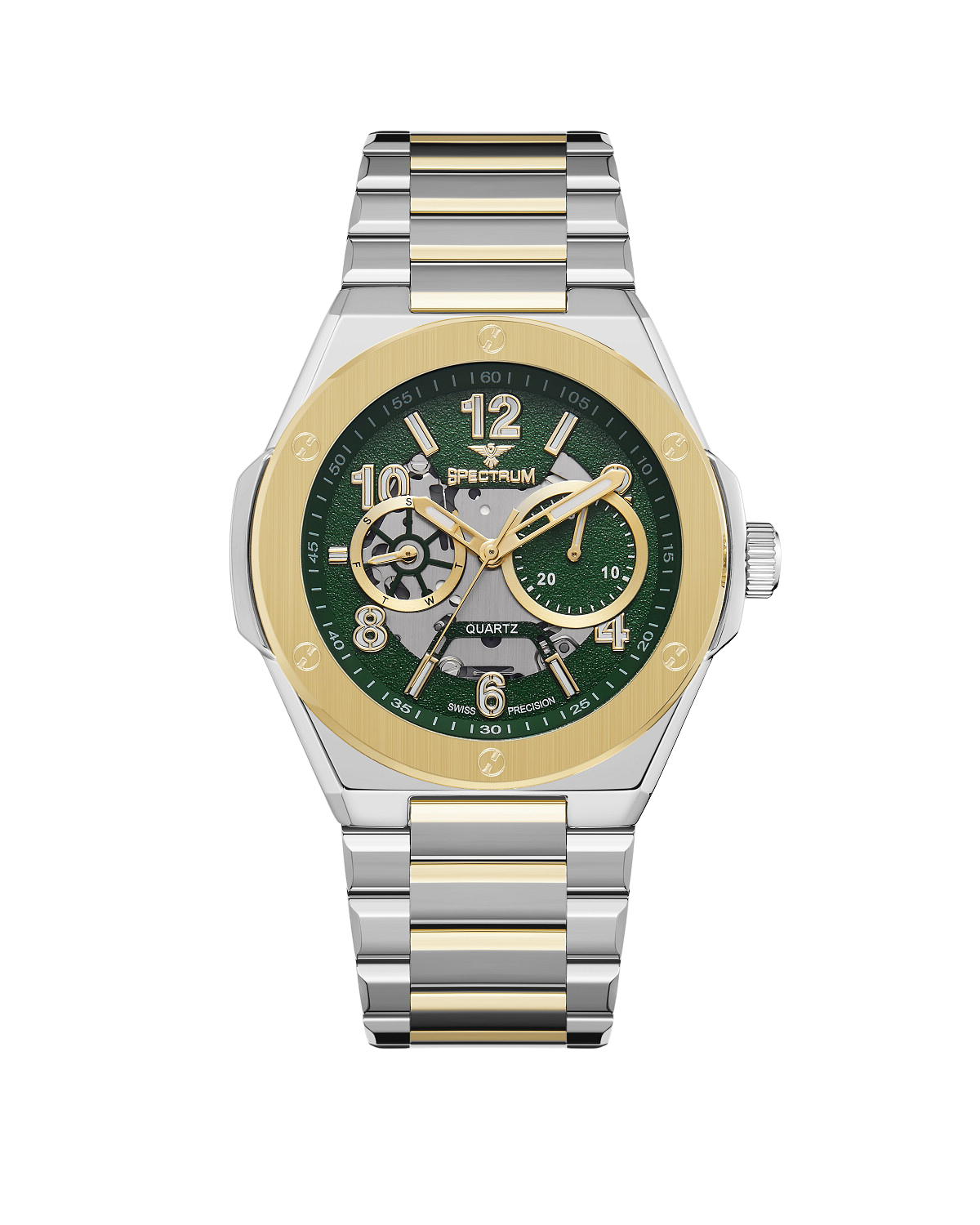 Stainless Steel MEN's Two Tone Gold Watch - S17072M-4