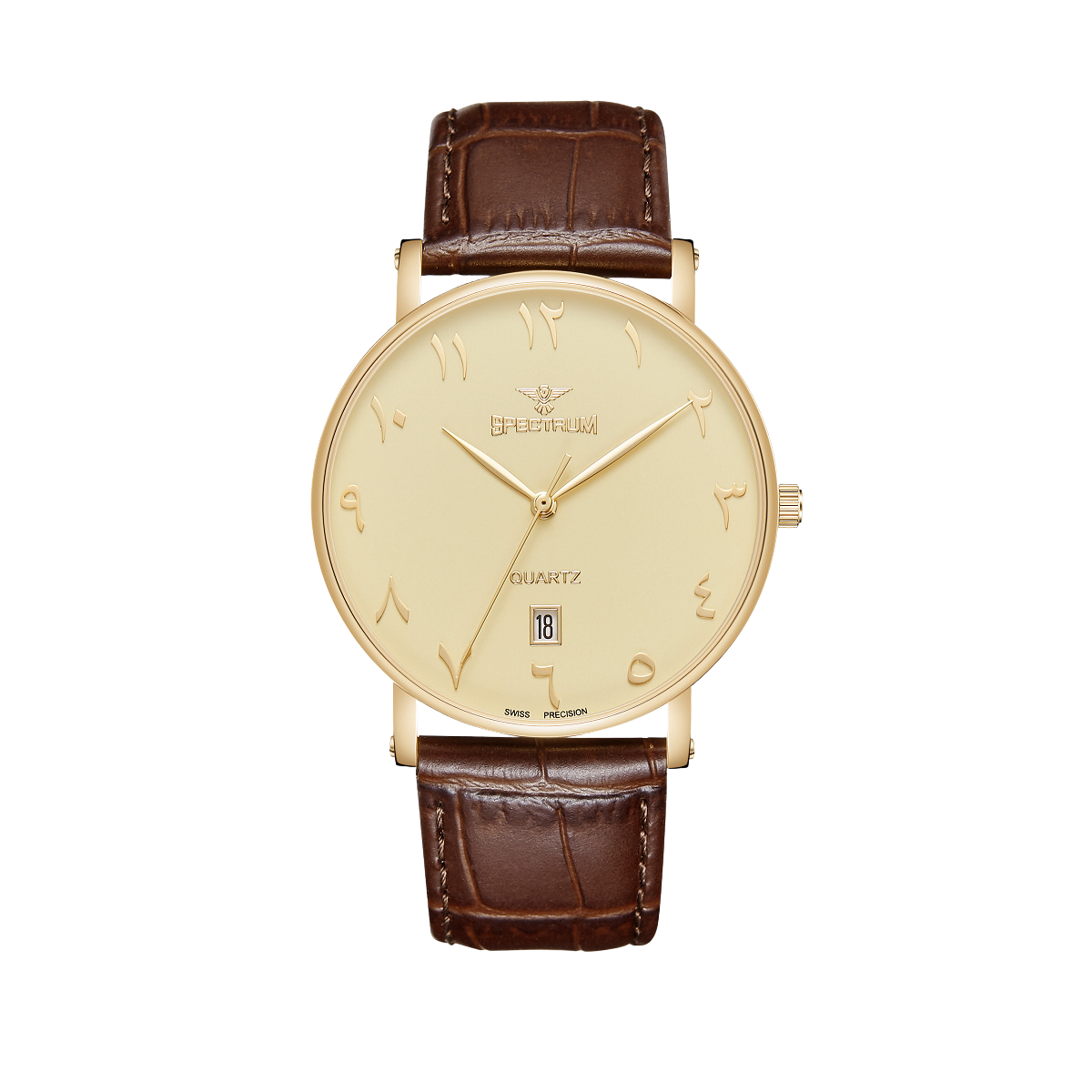 Leather MEN's Brown Watch - S17097M-1