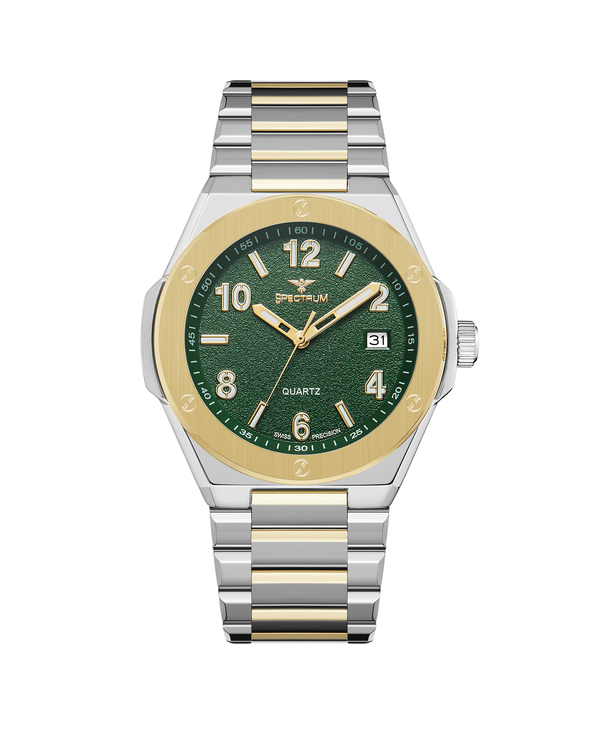 Stainless Steel MEN's Two Tone Gold Watch - S17071M-3