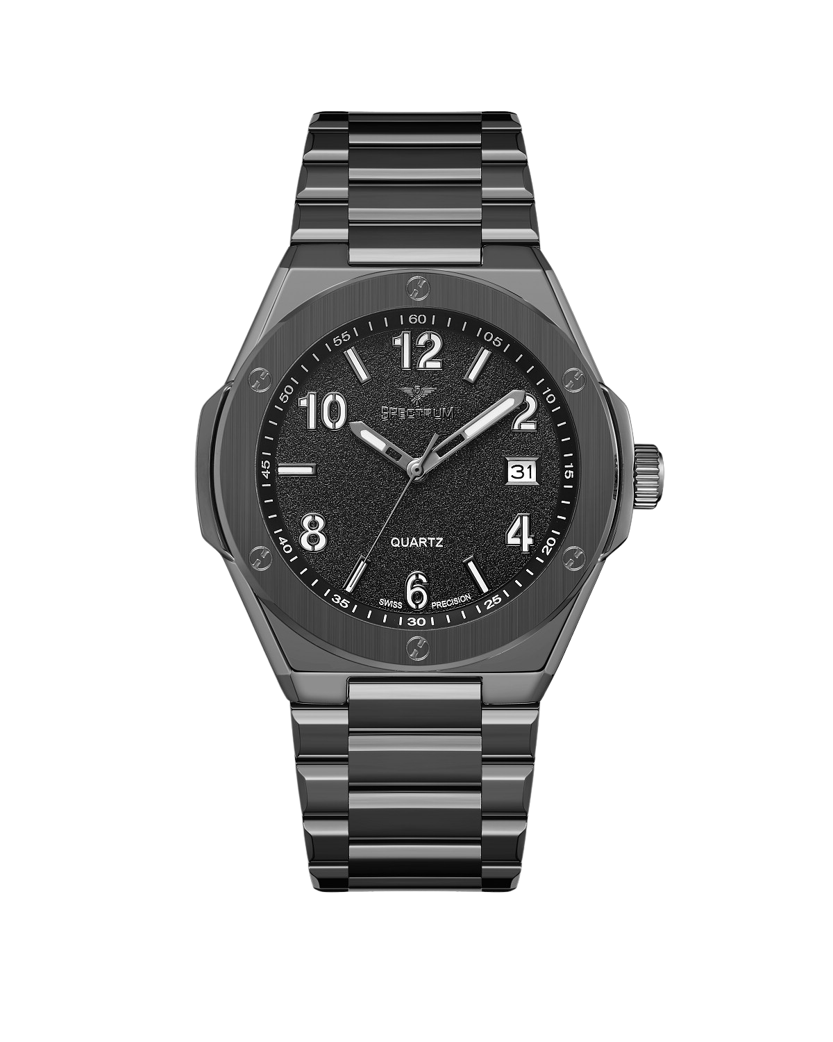 Stainless Steel MEN's Light Black Watch - S17071M-10