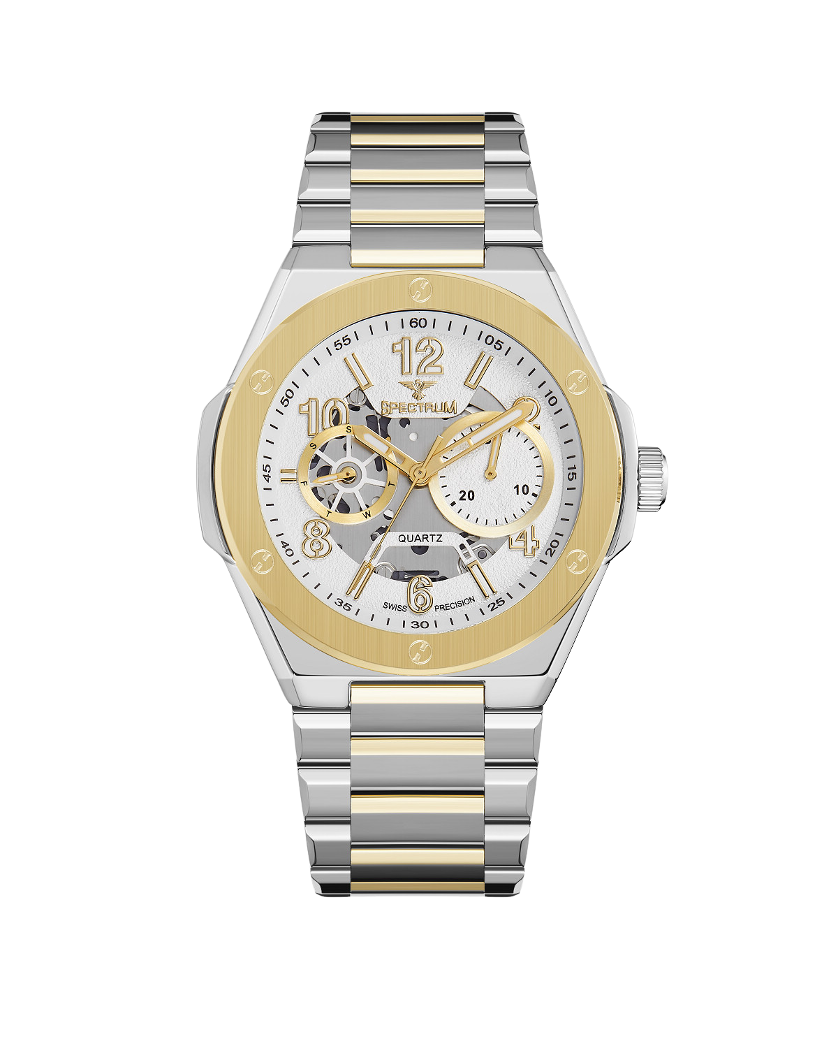 Stainless Steel MEN's Two Tone Gold Watch - S17072M-2