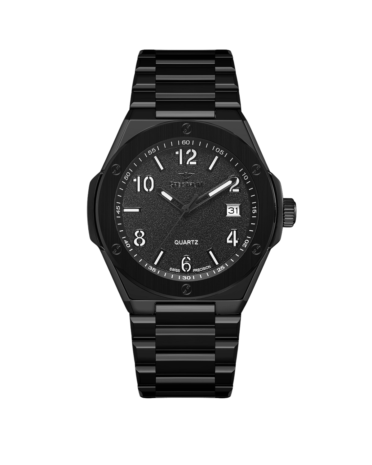 Stainless Steel MEN's Dark Black Watch - S17071M-11