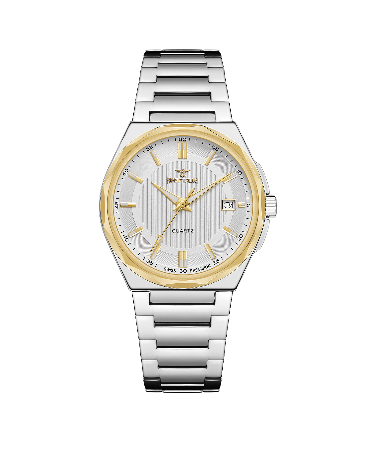 Stainless Steel MEN's Two Tone Gold Watch - S17074M-4