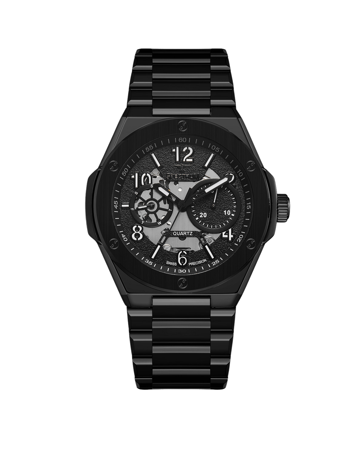 Stainless Steel MEN's Dark Black Watch - S17072M-11