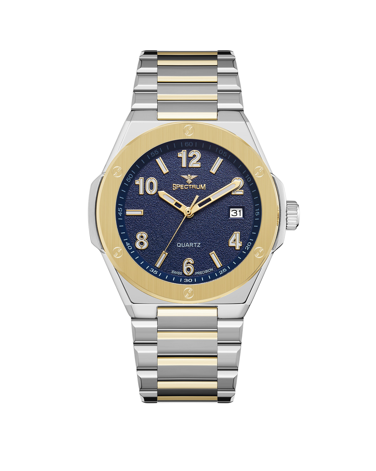 Stainless Steel MEN's Two Tone Gold Watch - S17071M-4