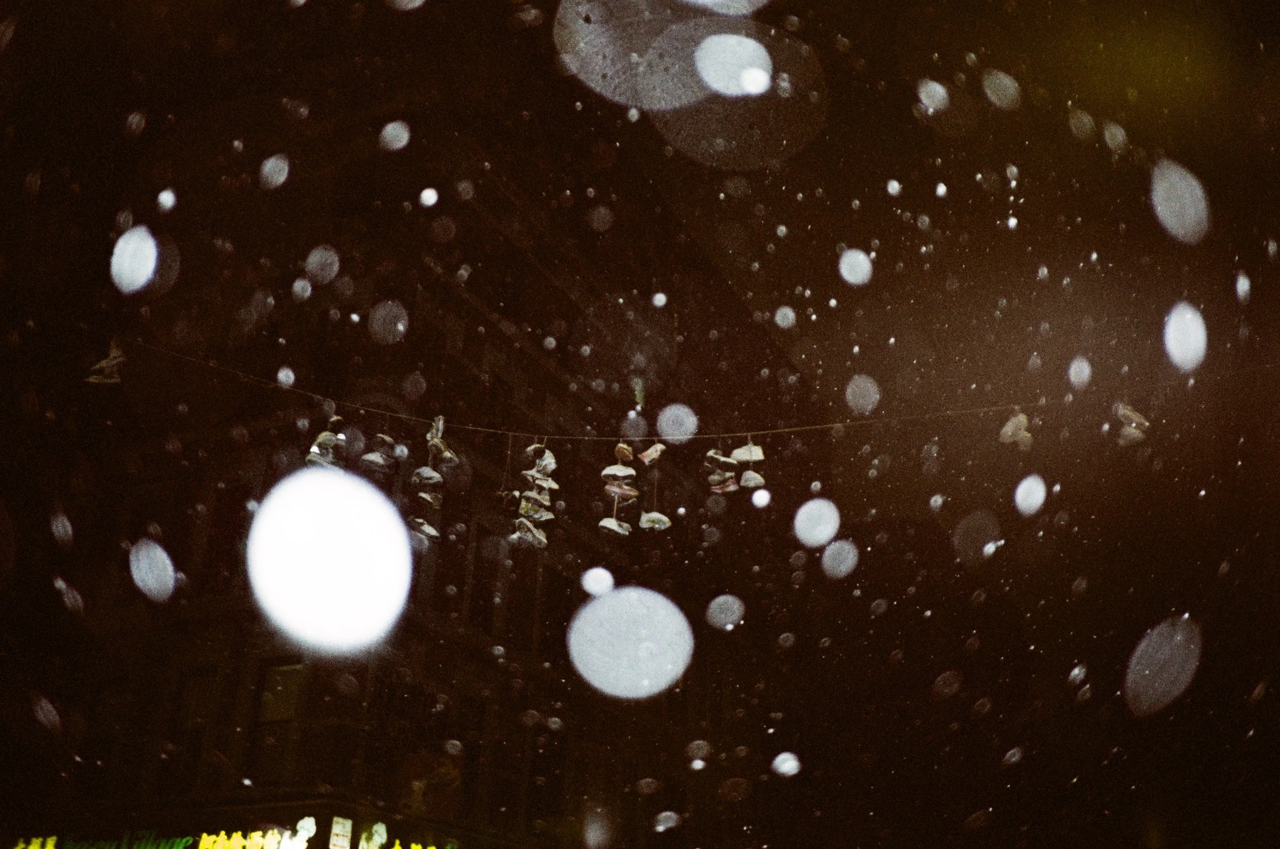 I tried to catch the snow