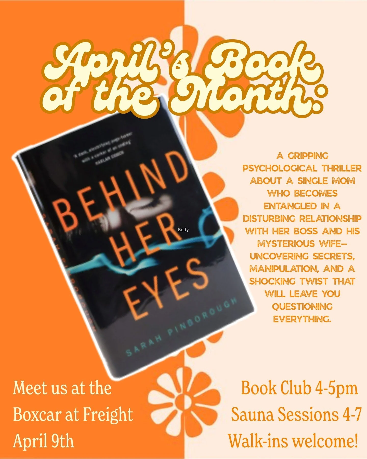 Book club has become one of the highlights of my month! So much fun to gather at the Boxcar @freightevents and chat about our book and hang for Sauna sessions. Almost always it's a book I would never choose on my own and they have been absolutely ama