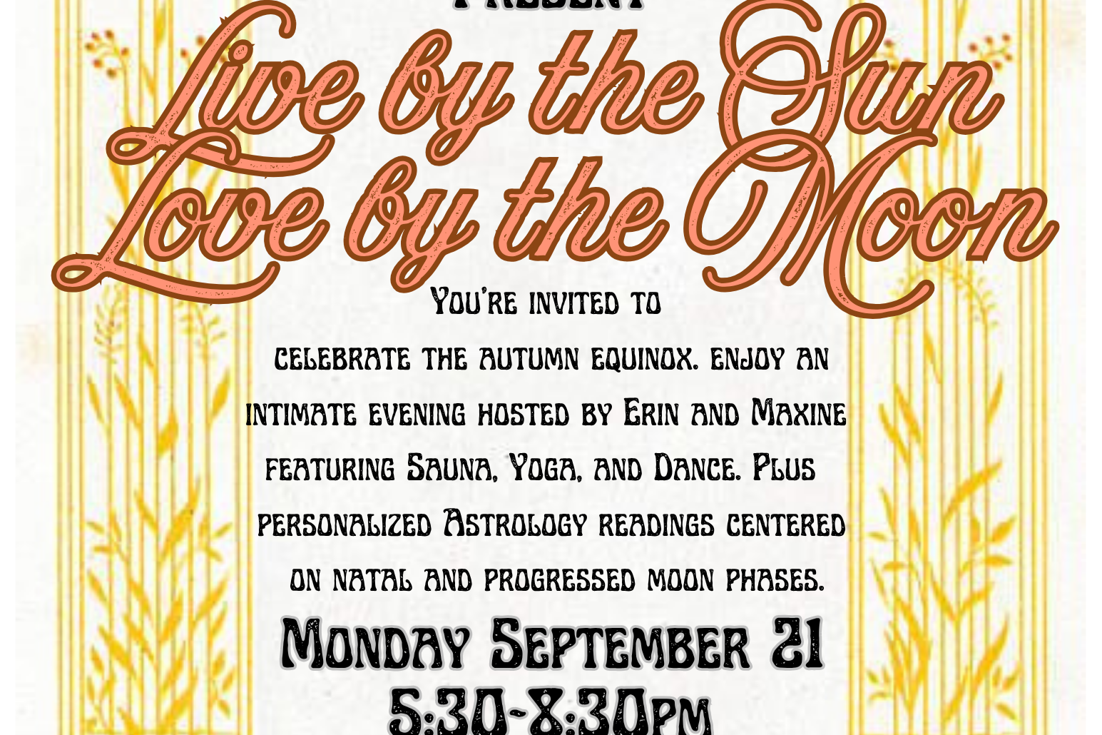 Celebrate the Autumn Equinox with us at Blue Earth
