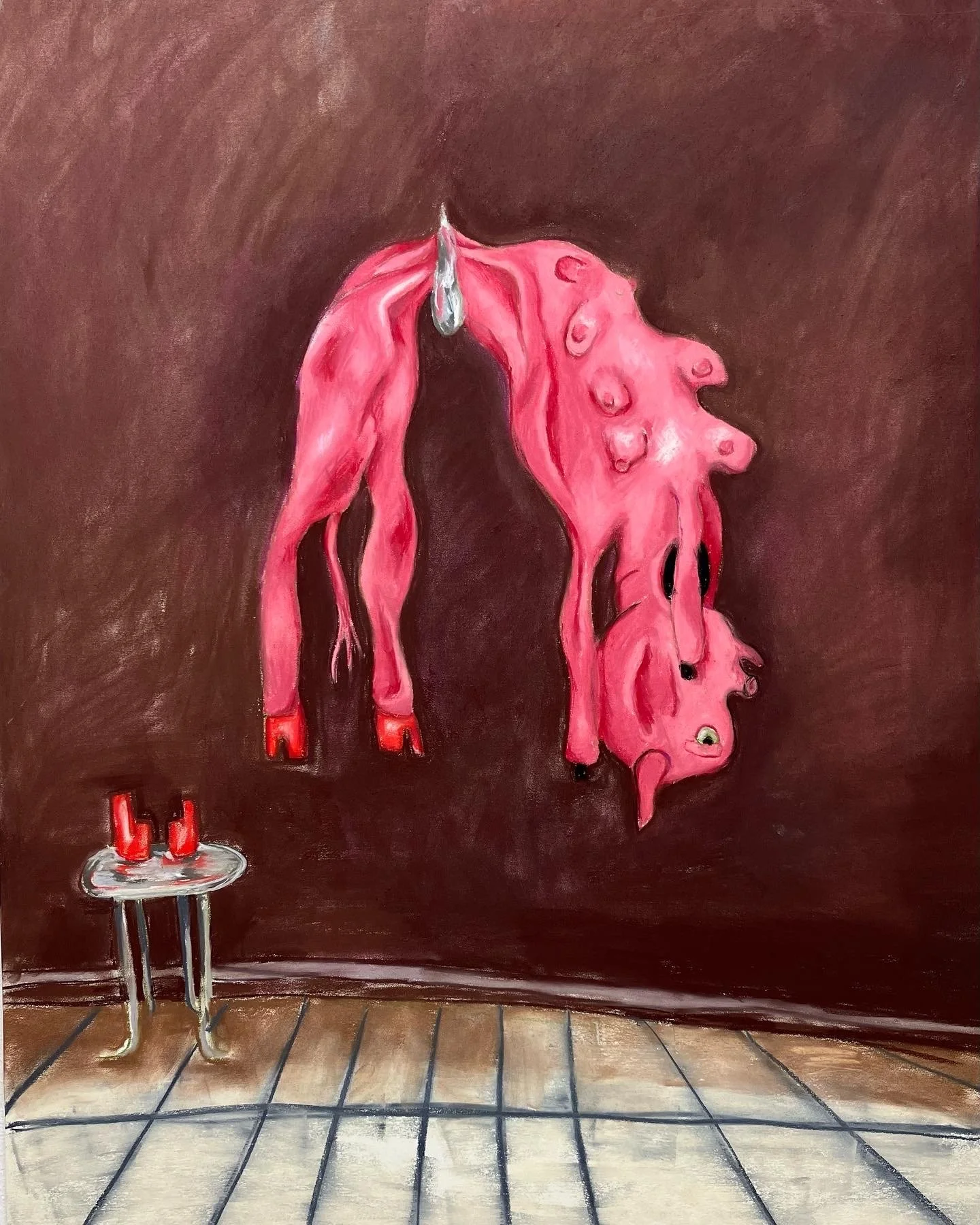 Brown Room, 2022, A2, Chalk pastel